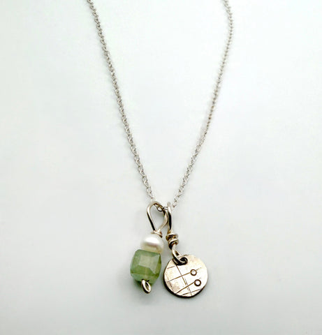 Amazonite Charm Cluster Necklace