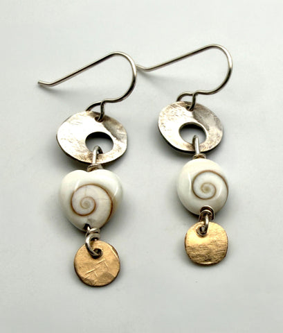 Triple Drop Shell Earrings