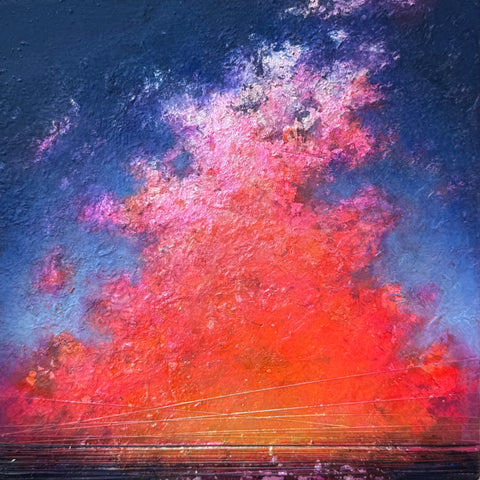 Erupting Sunrise/Sunset II - Patina Seascapes Series