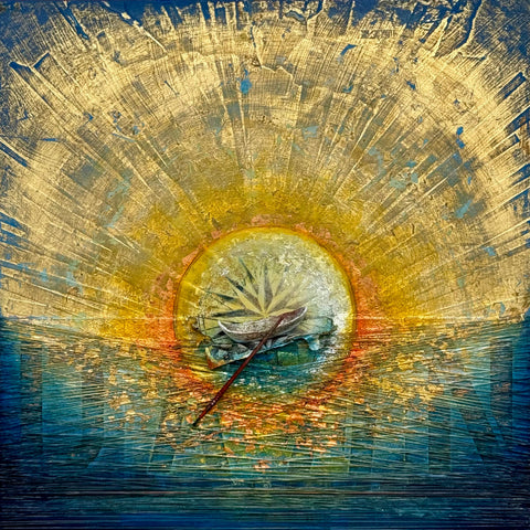 Erupting Sunrise/Sunset II - Patina Seascapes Series
