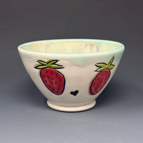Illustrated Strawberries Bowl No. 1
