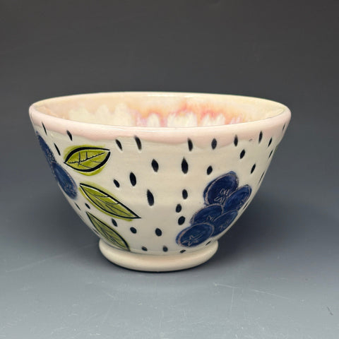 Illustrated Blueberries Bowl No. 1