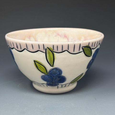 Illustrated Blueberries Bowl No. 3
