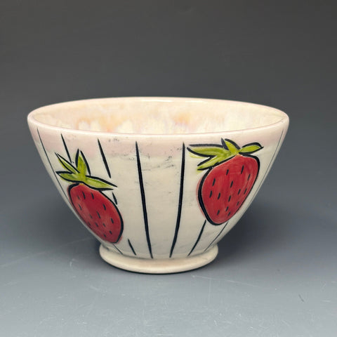 Illustrated Strawberries Bowl No. 2