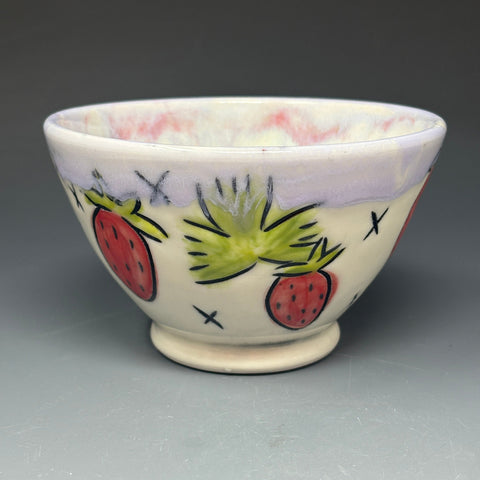 Illustrated Strawberries Bowl No. 3