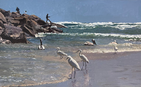 White Egrets at the NSB Jetty