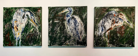 Guardians of the Marsh (Triptych)