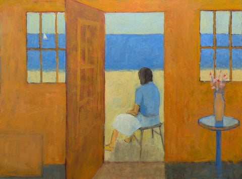 Woman Looking at a Seascape