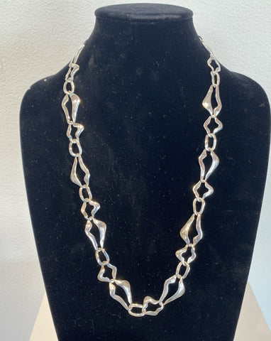 Forged Sterling Silver Link Necklace