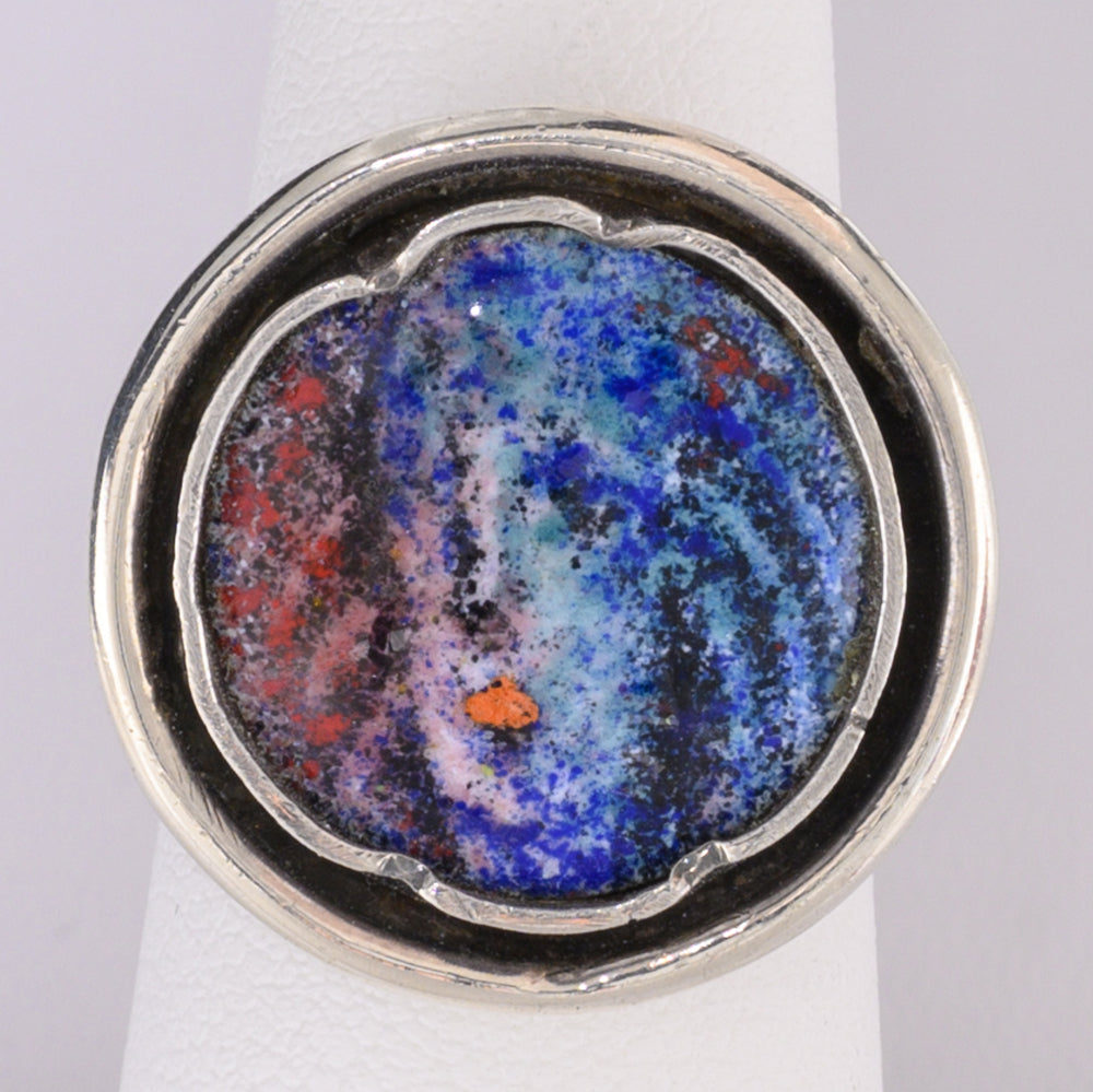 Round Ring with Colorful Enamel