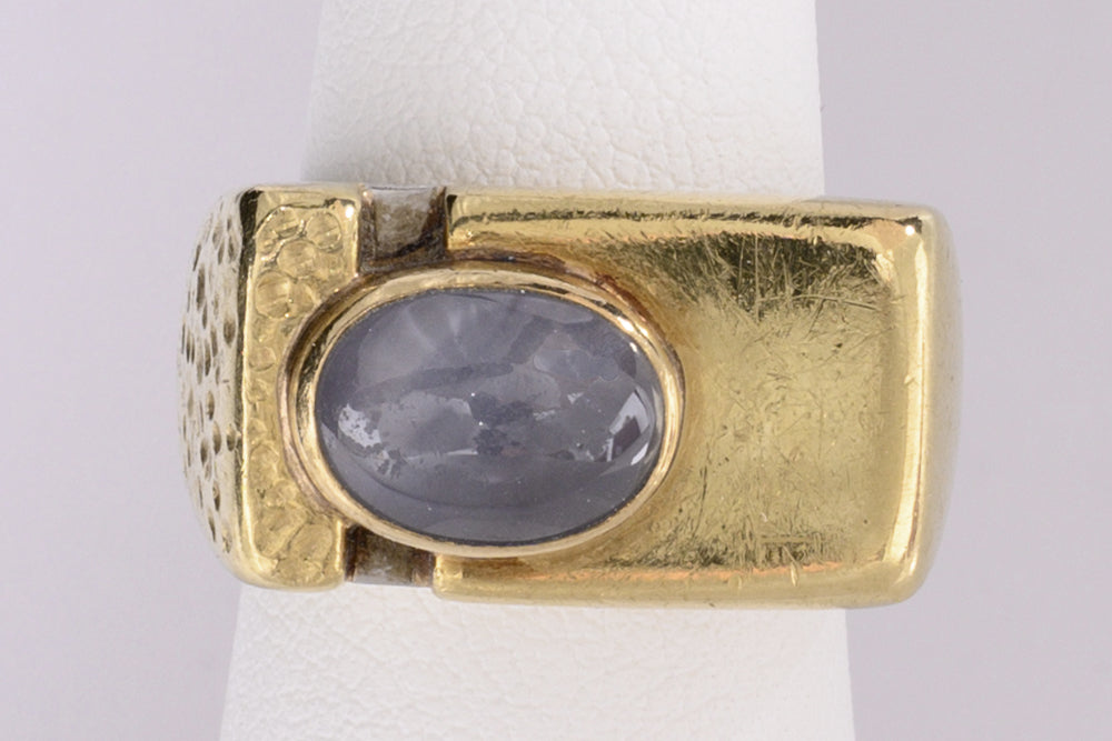 Light Blue/Grey Star Sapphire Ring
