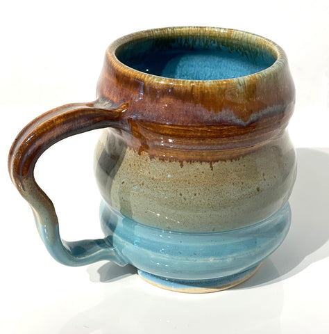 Brown-Light Blue Mug