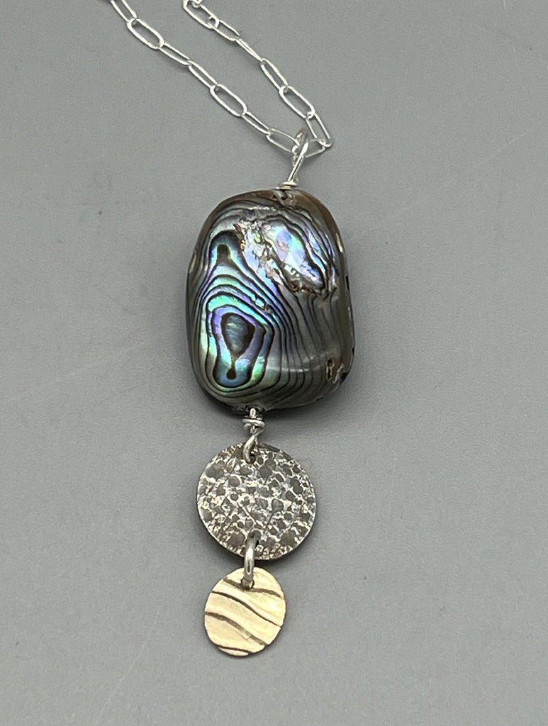 Triple Drop Necklace with Abalone
